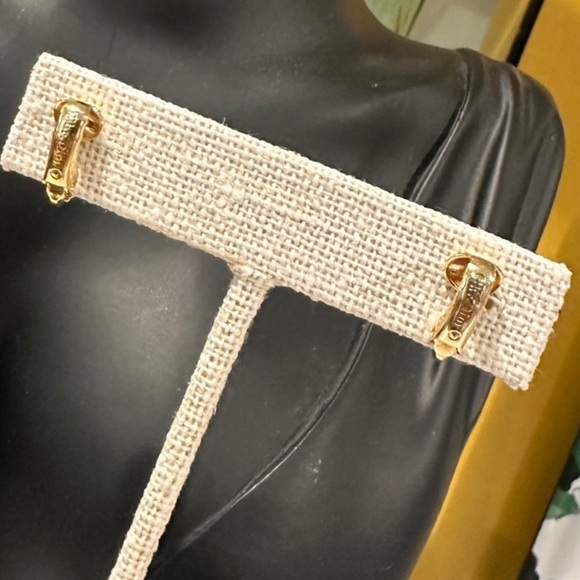 Dior Vintage Pear and Stud Gold Tone Clip On Earrings - Picture 6 of 7